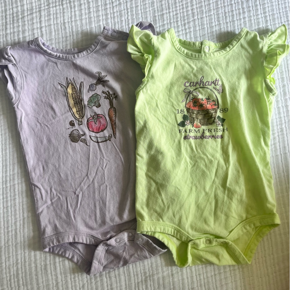 Carhartt Kids' Purple and Green Graphic Tees